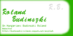 roland budinszki business card